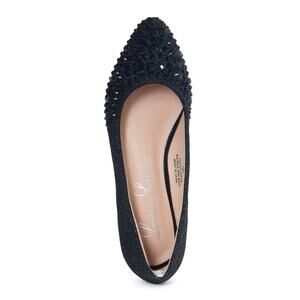 Ballet Flats - Black- Rhinestones - Kelsey Lauren Lorraine Size 8.5